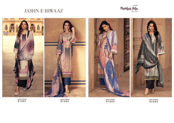 Mumtaz Jashn E Riwaaz Pashmina Viscose Printed Cotton Dress material 
